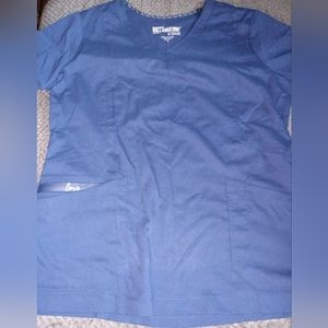 Grey's Anatomy Scrub Top, LARGE, Blue
